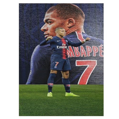 Mbappe Puzzles 500 Teile Puzzle Jungen Und Mädchen Puzzle Fußballer Puzzles Lernspiele Spielzeug Familiendekoration 500 PCS von LOPUCK