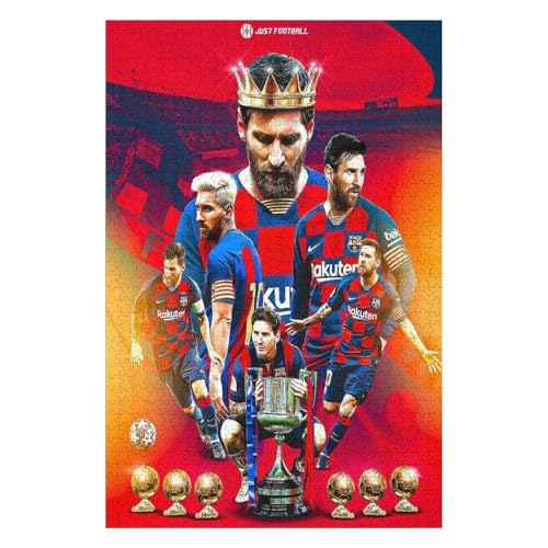 Messi 1000-teiliges Puzzle Für Erwachsene - Wooden Puzzles 1000-teiliges Puzzle Für Erwachsene | Rätsel (75x50) cm von LOPUCK