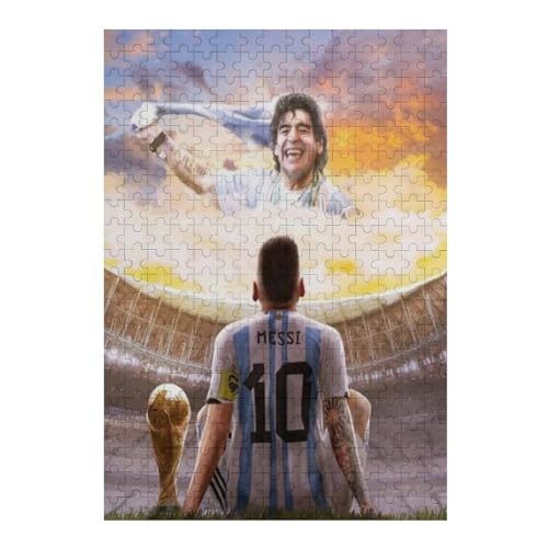 Messi 300 Teile Wooden Puzzles Für Erwachsene Puzzles 300 Teile Puzzles Für Erwachsene Puzzle Schwierig Und Herausfordernd (40x28) cm von LOPUCK