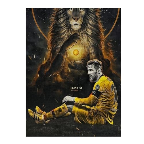 Messi 500 Teile Wooden Puzzles Für Erwachsene Puzzles 500 Teile Puzzles Für Erwachsene Puzzle Schwierig Und Herausfordernd (52x38) cm von LOPUCK