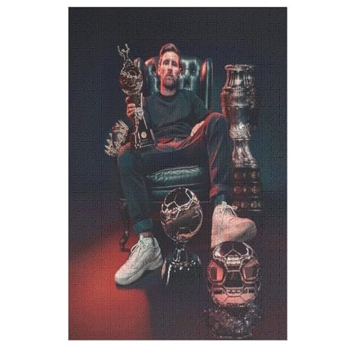 Messi Erwachsene Puzzle 1000 Teile Puzzle Fußballer Wooden Puzzle Lernspielzeug Spiel Familiendekoration 1000 PCS von LOPUCK