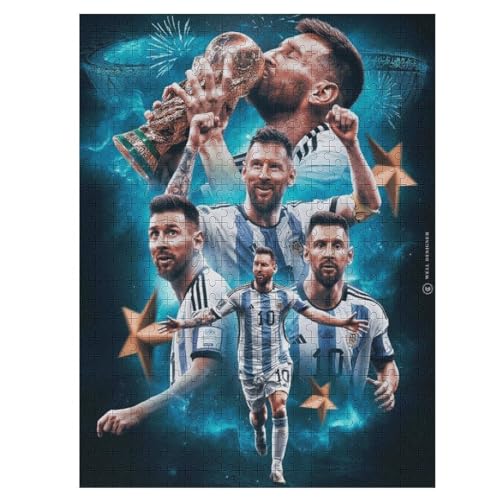 Messi Erwachsene Puzzles Puzzle 500 Teile Puzzles Fußballer Puzzle Lernspiel Spielzeug Familiendekoration 500 PCS von LOPUCK