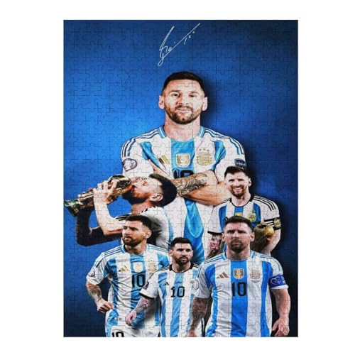 Messi Puzzle Für Erwachsene 500 Teile Wooden Puzzles Für Großes Puzzle Familie Herausfordernde Spiele Unterhaltung Spielzeug Geschenke Puzzles (52x38) cm von LOPUCK