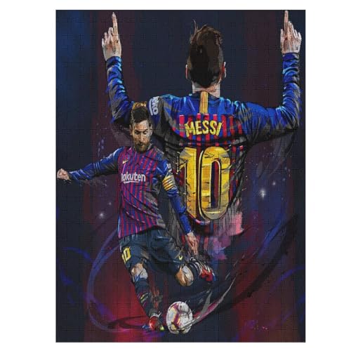 Messi Puzzles 500 Teile Puzzle Jungen Und Mädchen Puzzle Fußballer Puzzles Lernspiele Spielzeug Familiendekoration 500 PCS von LOPUCK