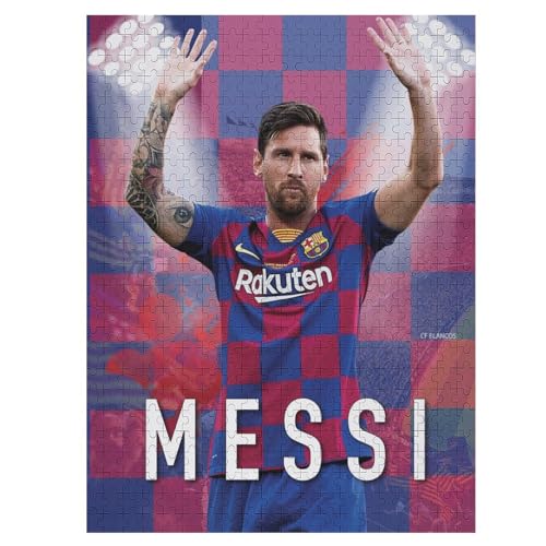 Messi Puzzles Erwachsene Puzzle 500 Teile Puzzle Fußballer Wooden Puzzle Lernspielzeug Spiel Familiendekoration 500 PCS von LOPUCK