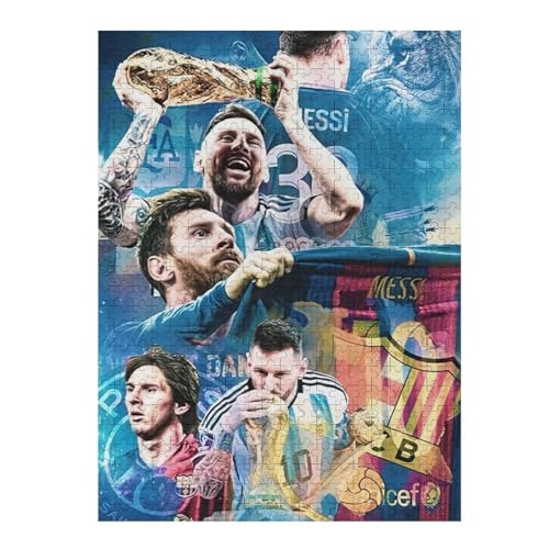 Messi Puzzles Für Erwachsene 500-teilige Puzzles 500-teilige Puzzles Für Erwachsene Wooden Puzzlespiele Spielzeug Geschenk Für Heimtextilien (52x38) cm von LOPUCK