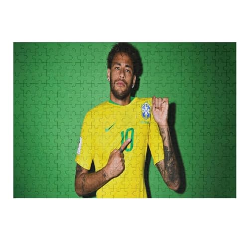 Neymar 300 Teile Puzzle Puzzle Erwachsene Puzzles Soccer Player Wooden Puzzles Familie Dekoration Bildung Spiel Spielzeug 300 PCS von LOPUCK