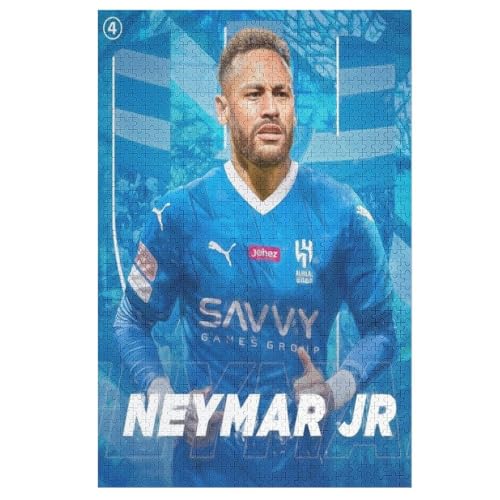 Neymar Al Hilal Puzzles 1000 Teile Puzzle Jungen Und Mädchen Puzzle Fußballer Puzzles Lernspiele Spielzeug Familiendekoration 1000 PCS von LOPUCK