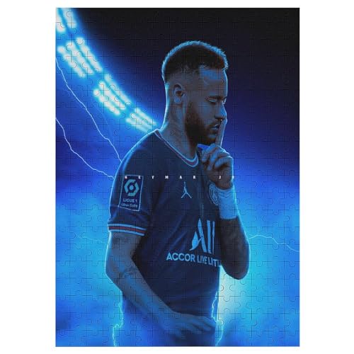 Neymar Erwachsene Puzzles Puzzle 300 Teile Puzzles Fußballer Puzzle Lernspiel Spielzeug Familiendekoration 300 PCS von LOPUCK