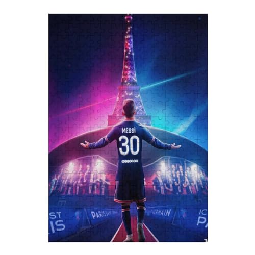 Puzzle 300 Teile Messi Puzzle Erwachsene Puzzle Fußballspieler Wooden Puzzles Familie Dekoration Bildung Spielzeug Spiel (40x28) cm von LOPUCK