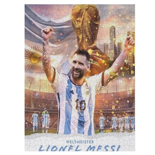 Puzzle 500 Teile Messi Puzzles Erwachsene Schwierigkeitsgrad Wooden Puzzles Fußballer Puzzle Lernspiele Spielzeug 500 PCS von LOPUCK