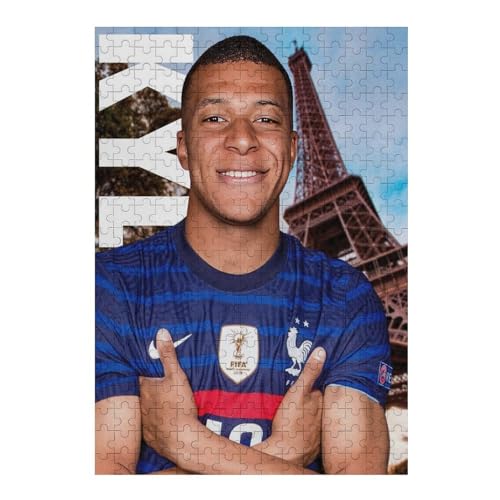 Puzzle Für Erwachsene 300 Teile Mbappe Puzzles 300 Teile Für Erwachsene Fußballspieler Wooden Puzzle Für Teenager Puzzlespiel Spielzeuggeschenk (40x28) cm von LOPUCK