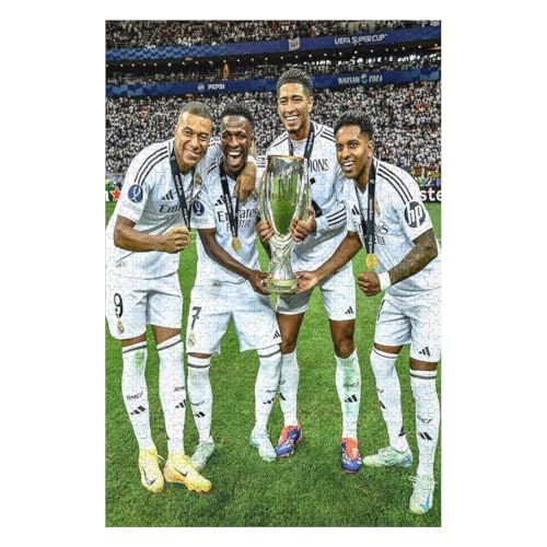 Puzzles 1000 Teile Mbappe Madrid Puzzle Erwachsene Puzzle Fußballspieler Puzzles Familie Dekoration Lernspiele Spielzeug (75x50) cm von LOPUCK