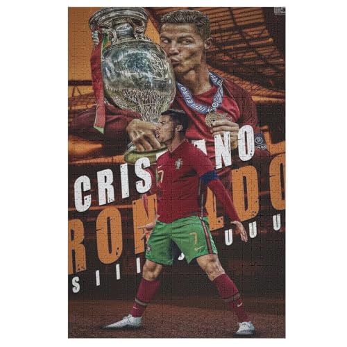 Puzzles 1000 Teile Ronaldo Puzzle Erwachsene Puzzle Fußballer Puzzles Familie Dekoration Lernspiele Spielzeug 1000 PCS von LOPUCK