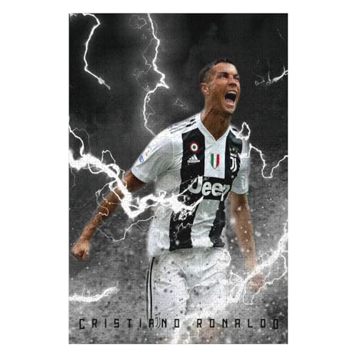 Puzzles 1000 Teile Ronaldo Puzzle Erwachsene Puzzle Schwierigkeitsgrad Puzzle Fußballspieler Puzzles Lernspiel Spielzeug Familie Dekoration (75x50) cm von LOPUCK