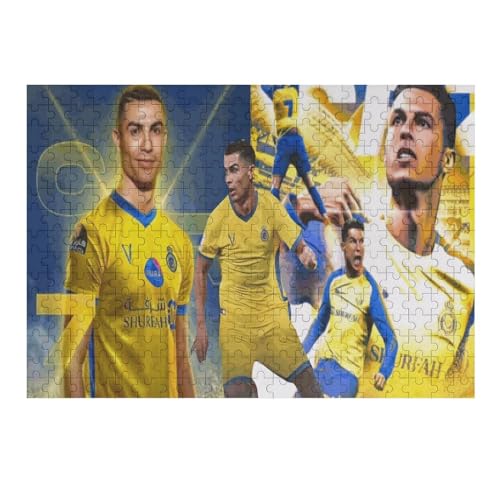 Puzzles 300 Teile CR7 Al Nassr Puzzle Erwachsene Puzzle Schwierigkeitsgrad Puzzle Puzzles Lernspiel Spielzeug Familie Dekoration 300 PCS von LOPUCK