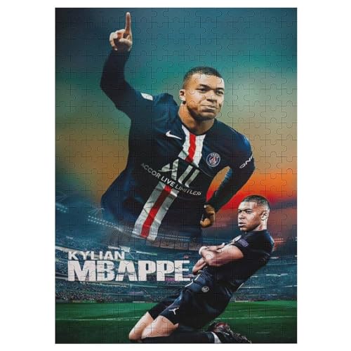 Puzzles 300 Teile Mbappe Puzzle Erwachsene Puzzle Fußballer Puzzles Familie Dekoration Lernspiele Spielzeug 300 PCS von LOPUCK