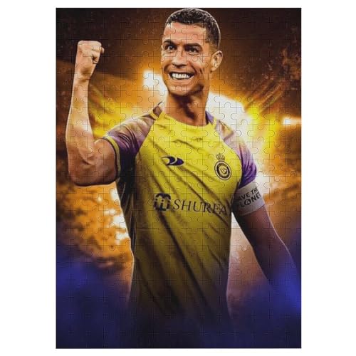 Puzzles 300 Teile Ronaldo Al NASSR Puzzle Erwachsene Puzzle Schwierigkeitsgrad Puzzle Fußballer Puzzles Lernspiel Spielzeug Familie Dekoration 300 PCS von LOPUCK