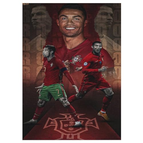 Puzzles 300 Teile Ronaldo Puzzle Erwachsene Puzzle Fußballer Puzzles Familie Dekoration Lernspiele Spielzeug 300 PCS von LOPUCK