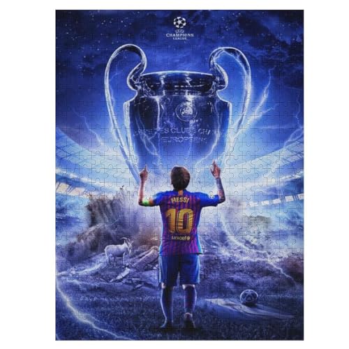 Puzzles 500 Teile Messi Puzzle Erwachsene Puzzle Fußballer Wooden Puzzle Bildung Spiel Spielzeug Familie Dekoration 500 PCS von LOPUCK