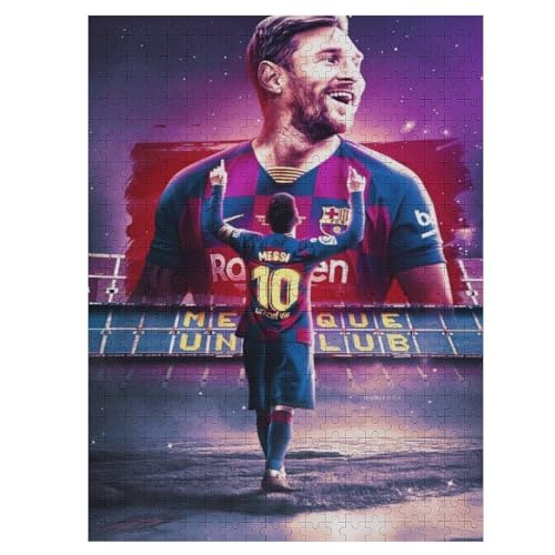 Puzzles 500 Teile Messi Puzzle Erwachsene Puzzle Schwierigkeitsgrad Puzzle Fußballer Puzzles Lernspiel Spielzeug Familie Dekoration 500 PCS von LOPUCK