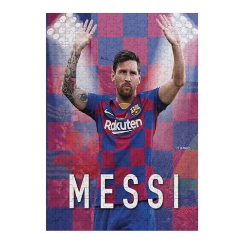 Puzzles Für Erwachsene 300-teiliges Messi Puzzle Fußballspieler Wooden Puzzle 300-teiliges Puzzle Für Erwachsene (40x28) cm von LOPUCK