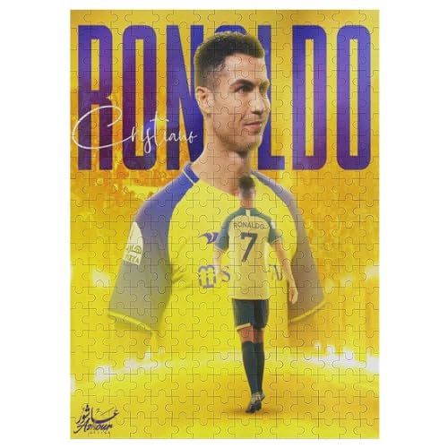 Puzzles Für Erwachsene 300-teiliges Ronaldo Al NASSR Puzzle Fußballer Wooden Puzzle 300-teiliges Puzzle Für Erwachsene 300 PCS von LOPUCK