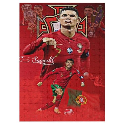 Puzzles Für Erwachsene 300-teiliges Ronaldo Puzzle Fußballer Wooden Puzzle 300-teiliges Puzzle Für Erwachsene 300 PCS von LOPUCK