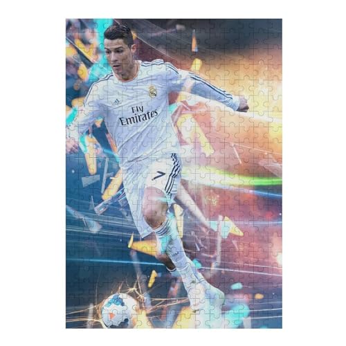 Puzzles Für Erwachsene 300-teiliges Ronaldo Puzzle Fußballspieler Wooden Puzzle 300-teiliges Puzzle Für Erwachsene (40x28) cm von LOPUCK