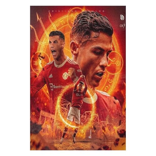 Ronaldo 1000 Teile Wooden Puzzles Für Erwachsene Puzzles 1000 Teile Puzzles Für Erwachsene Puzzle Schwierig Und Herausfordernd (75x50) cm von LOPUCK