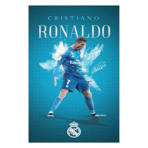 Ronaldo 1000 Teile Wooden Puzzles Für Erwachsene Puzzles 1000 Teile Puzzles Für Erwachsene Puzzle Schwierig Und Herausfordernd (75x50) cm von LOPUCK