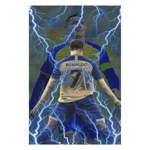 Ronaldo 1000 Teile Wooden Puzzles Lernen Lernspielzeug Familienspiele Geburtstagsgeschenke Für Kleinkinder Kinder Jungen Mädchen Puzzles (75x50) cm von LOPUCK