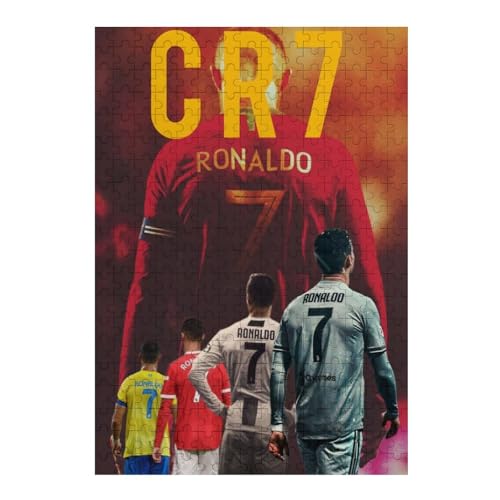 Ronaldo 300-teiliges Puzzle Für Erwachsene - Wooden Puzzles 300-teiliges Puzzle Für Erwachsene | Rätsel (40x28) cm von LOPUCK