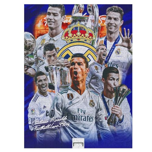 Ronaldo 500 Teile Puzzles Für Erwachsene Puzzles Fußballer Wooden Puzzles Schwieriges Und Herausforderndes Spiel 500 PCS von LOPUCK