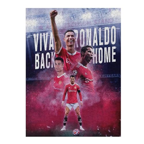 Ronaldo 500 Teile Wooden Puzzles Lernen Lernspielzeug Familienspiele Geburtstagsgeschenke Für Kleinkinder Kinder Jungen Mädchen Puzzles (52x38) cm von LOPUCK