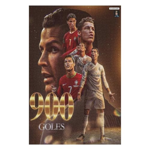 Ronaldo 900 Goals Puzzles Für Erwachsene 1000-teilige Puzzles 1000-teilige Puzzles Für Erwachsene Wooden Puzzlespiele Spielzeug Geschenk Für Heimtextilien (75x50) cm von LOPUCK