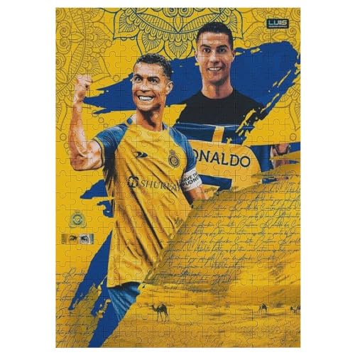 Ronaldo Al NASSR Puzzles 300 Teile Puzzle Jungen Und Mädchen Puzzle Fußballer Puzzles Lernspiele Spielzeug Familiendekoration 300 PCS von LOPUCK