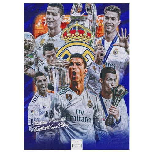 Ronaldo Erwachsene Puzzles Puzzle 300 Teile Puzzles Fußballer Puzzle Lernspiel Spielzeug Familiendekoration 300 PCS von LOPUCK