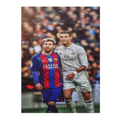 Ronaldo Messi Puzzle - Puzzles Für Erwachsene 500 | Wooden Puzzles 500 Teile Für Erwachsene | Rätsel | Rätsel (52x38) cm von LOPUCK