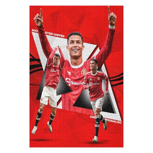 Ronaldo Puzzle - Puzzles Für Erwachsene 1000 | Wooden Puzzles 1000 Teile Für Erwachsene | Rätsel | Rätsel (75x50) cm von LOPUCK