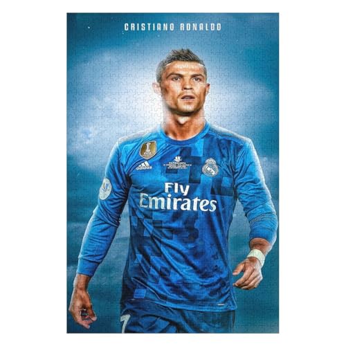 Ronaldo Puzzles 1000 Teile Puzzle Jungen Und Mädchen Puzzle Fußballspieler Puzzles Lernspiele Spielzeug Familiendekoration (75x50) cm von LOPUCK