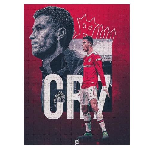 Ronaldo Puzzles Erwachsene Puzzle 500 Teile Puzzle Fußballer Wooden Puzzle Lernspielzeug Spiel Familiendekoration 500 PCS von LOPUCK