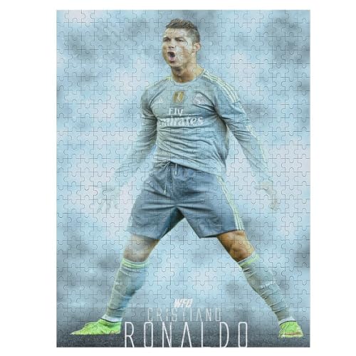 Wooden Puzzles 500 Teile Ronaldo Puzzle Erwachsene Puzzle Schwierigkeitsgrad Puzzle Fußballer Puzzle Lernspiel Spielzeug 500 PCS von LOPUCK