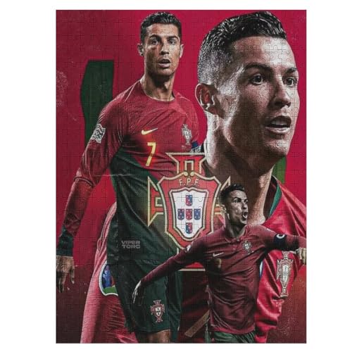 Wooden Puzzles 500 Teile Ronaldo Puzzle Erwachsene Puzzle Schwierigkeitsgrad Puzzle Fußballer Puzzle Lernspiel Spielzeug 500 PCS von LOPUCK