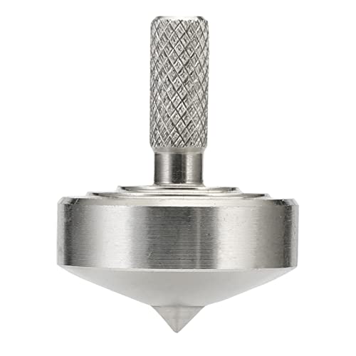 LOQATIDIS Mini Metall kreisel, Kill Time, reduziert Stress, ADHS Spielzeug, perfekte Balance, präzise CNC gefräst aus einem massiven Block aus 304 Edelstahl (Silber Stil 2) von LOQATIDIS