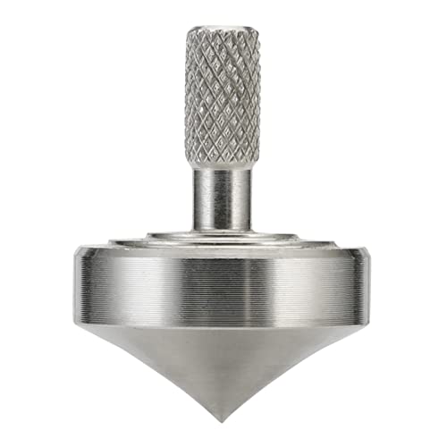 Mini Metall kreisel, Kill Time, reduziert Stress, ADHS Spielzeug, perfekte Balance, präzise CNC gefräst aus einem massiven Block aus 304 Edelstahl (Silber Stil 1) von LOQATIDIS