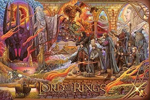 Puzzle 1000 Teile -Der Herr der Ringe - Puzzle for Adults and Children from 14 Years Knobelspiele Puzzle in Panorama Format - Der Herr der Ringe - 75x50cm von LORDOS