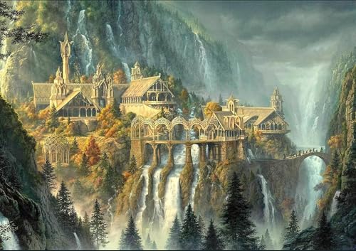 Puzzle 1000 Teile - Herr der Ringe - Puzzle for Adults and Children from 14 Years Knobelspiele Puzzle in Panorama Format - Herr der Ringe - 75x50cm von LORDOS