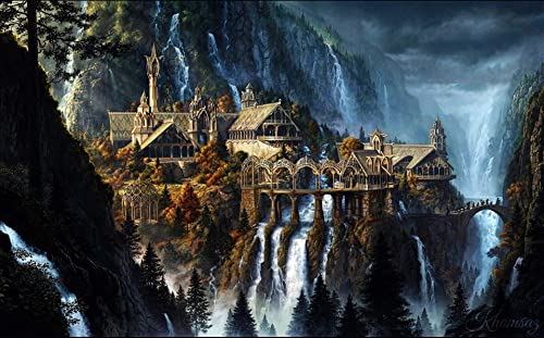 Puzzle 1000 Teile -Lord of The Rings Filmposter - Puzzle for Adults and Children from 14 Years Knobelspiele Puzzle in Panorama Format 75x50cm von LORDOS