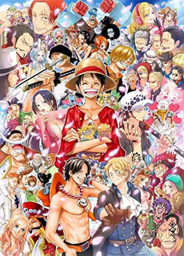 Puzzle 1000 Teile -One Piece Poster - 1000 Piece Puzzle for Adults and Children from 14 Years - One Piece Anime Poster - Impossible Puzzle 75x50cm von LORDOS